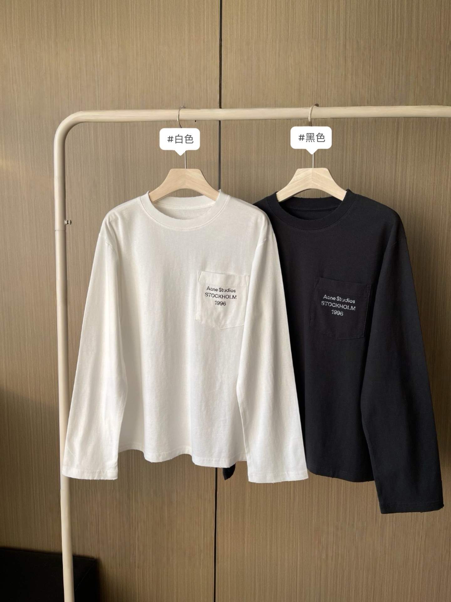 Acne Studios 1996口袋印花長袖Tee