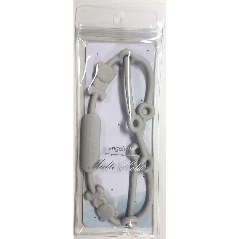 🇯🇵預訂 日本直送🇯🇵Angelette 淺灰色小熊矽膠多功能吊帶