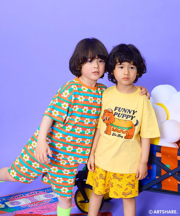 🇯🇵預訂 日本直送🇯🇵Markey’s x Wiggle Wiggle四色圖案滿印華夫格短褲