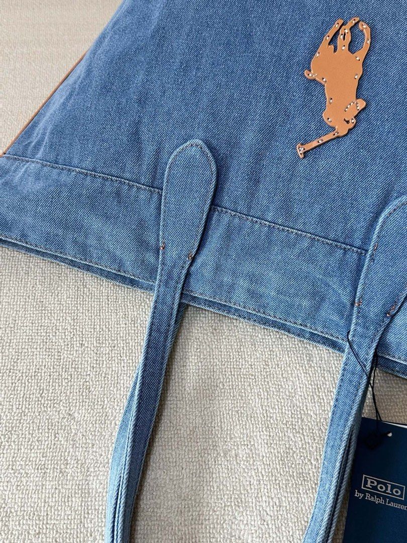 0316 RL Polo Demin Tote Bag 皮質大馬仔🐎牛仔布側孭袋 4月中