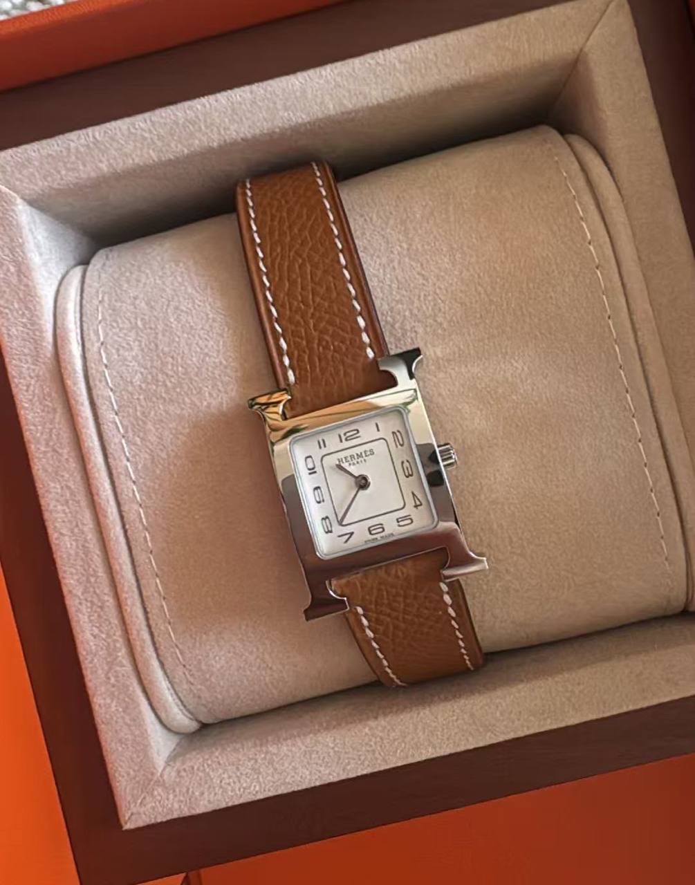 配貨價🥨Hermes Heure H watch 25mm 金銀 Epsom ✨  有專門店保養卡 適合手腕 13.5-16.5cm