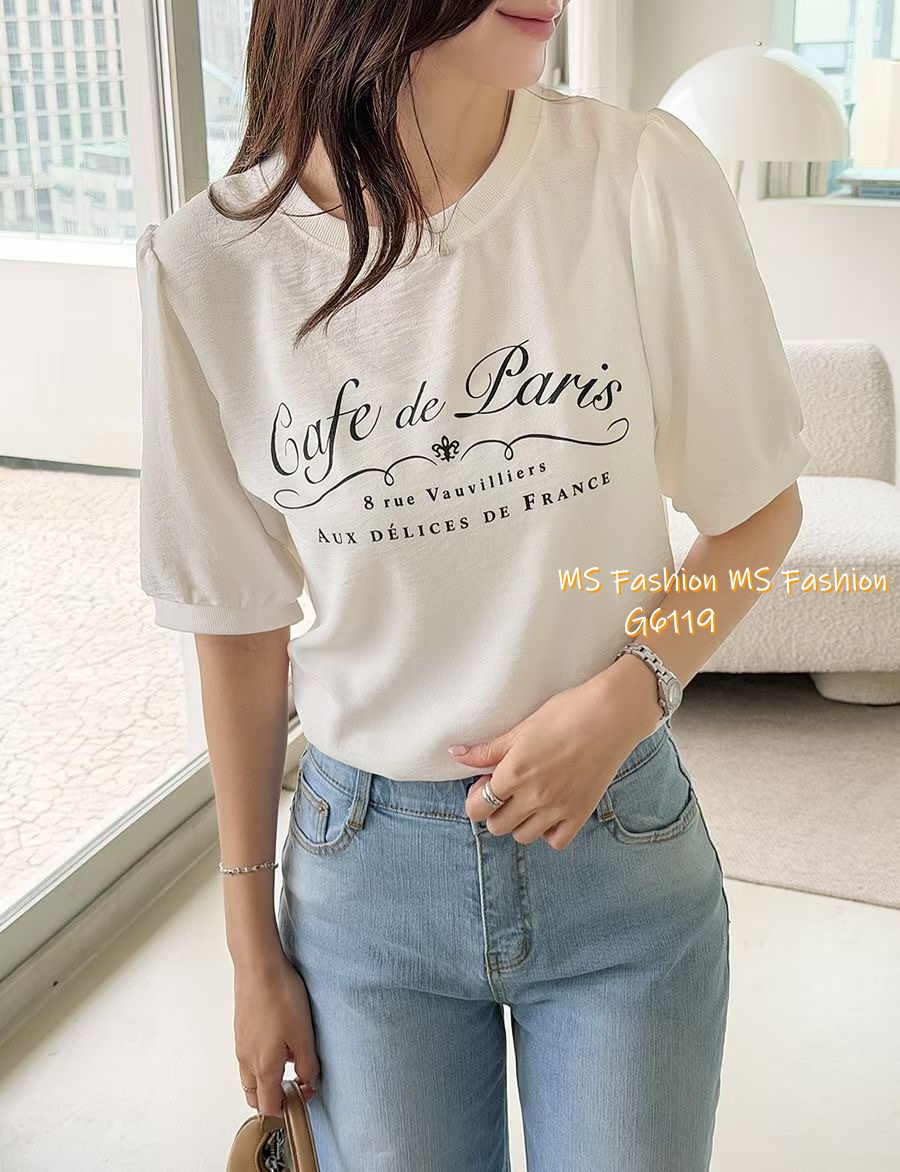 G6119 韓國🇰🇷簡約有款字母top