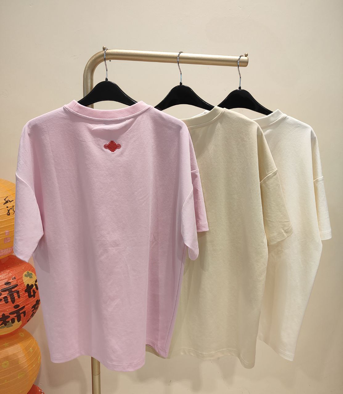 刺绣粉红马图案宽松上衣 2649