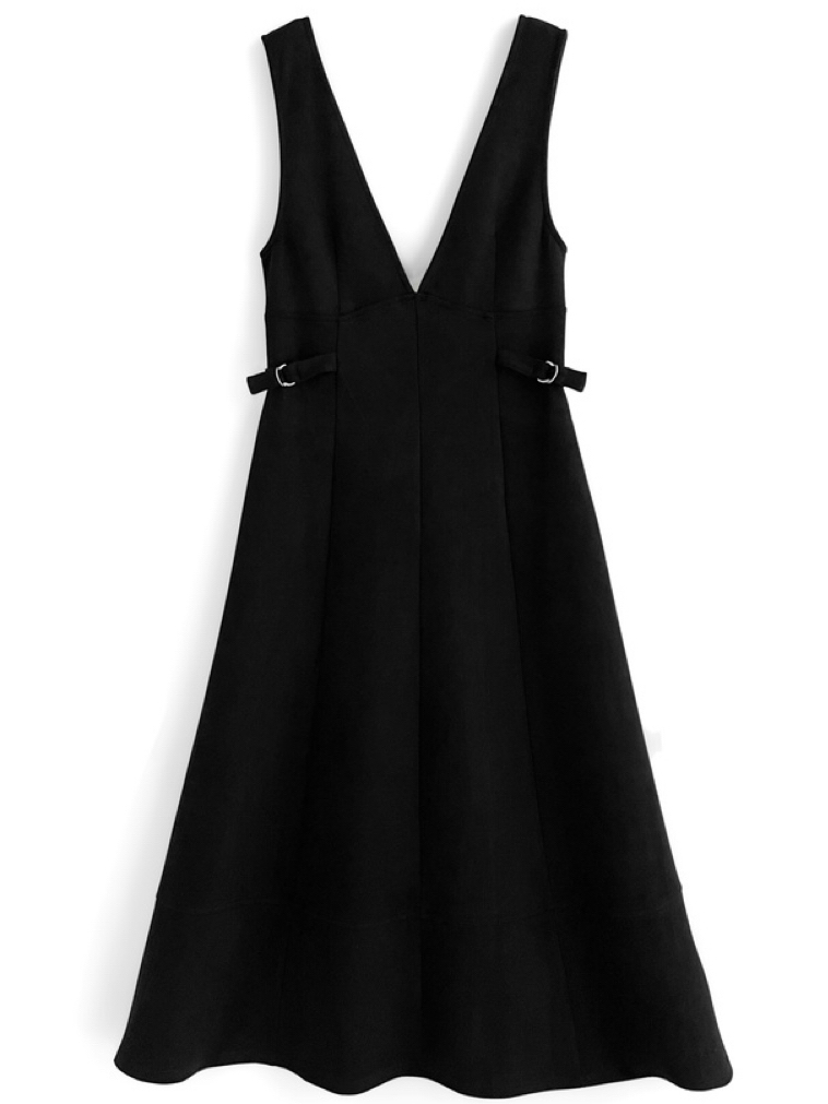 側腰帶喇叭型背心裙(JP)黑色294760