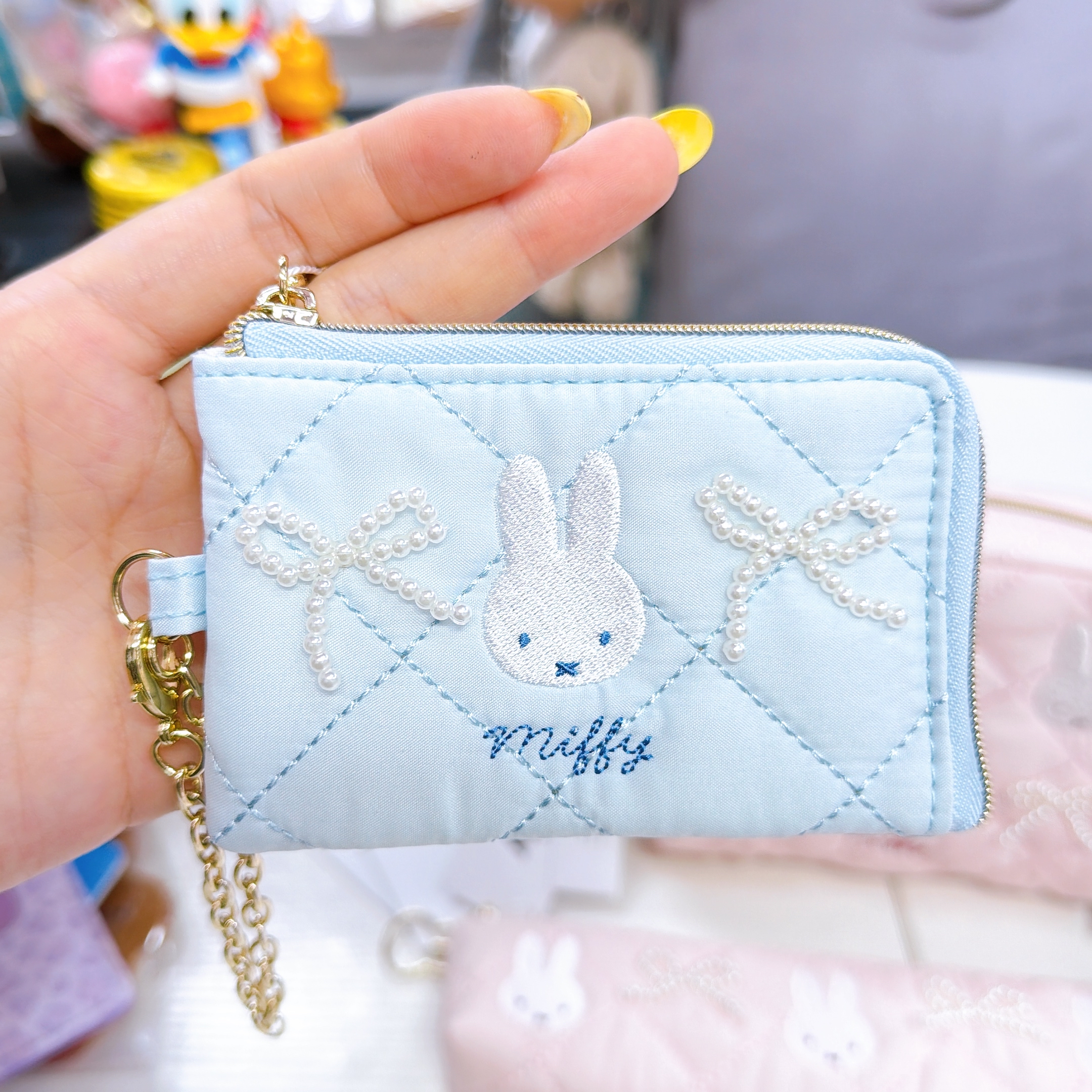 日本直送Miffy新款格紋化妝袋筆袋銀包