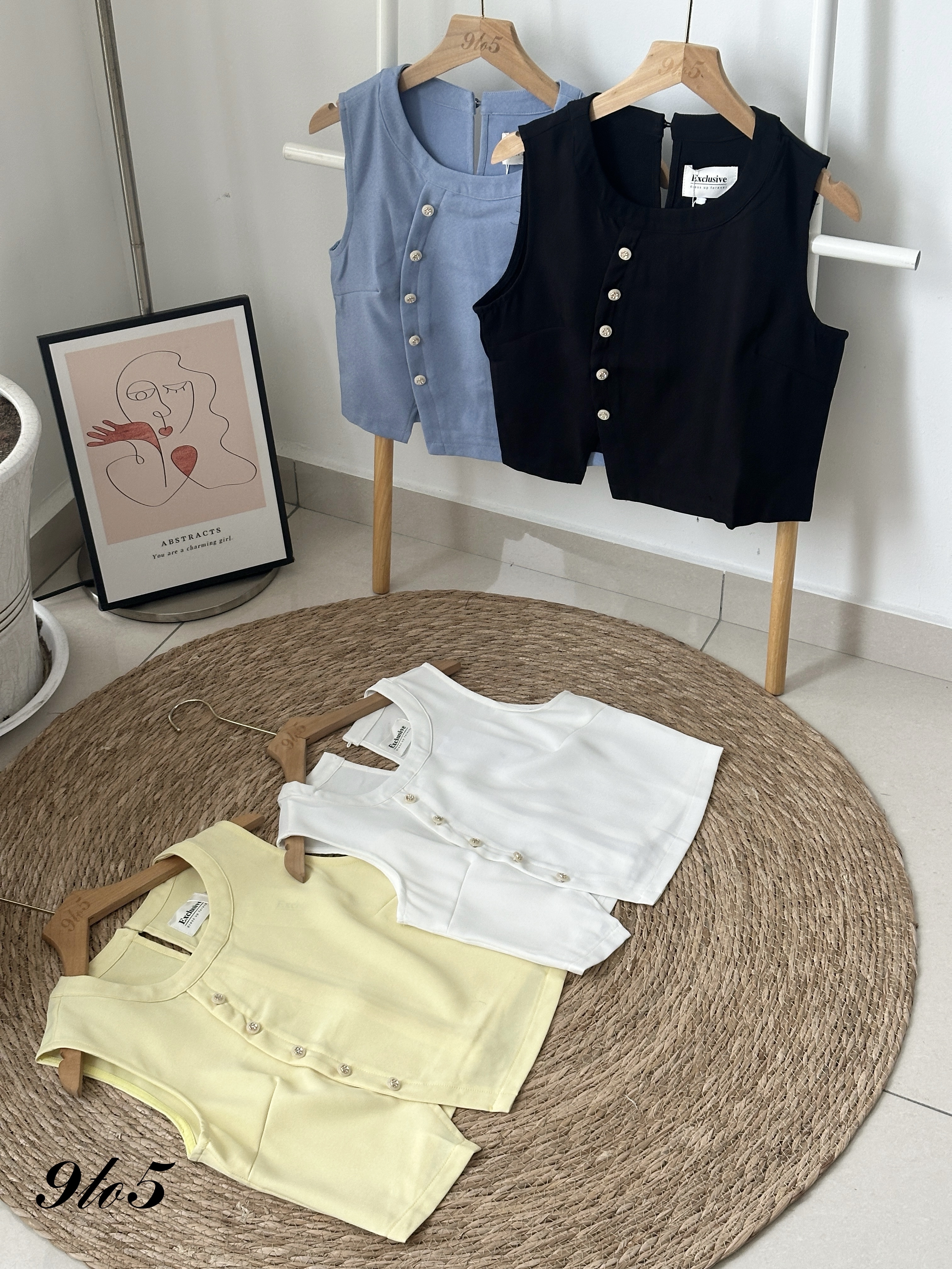 T4070 Sleeveless Crop Top - 3 Colors 