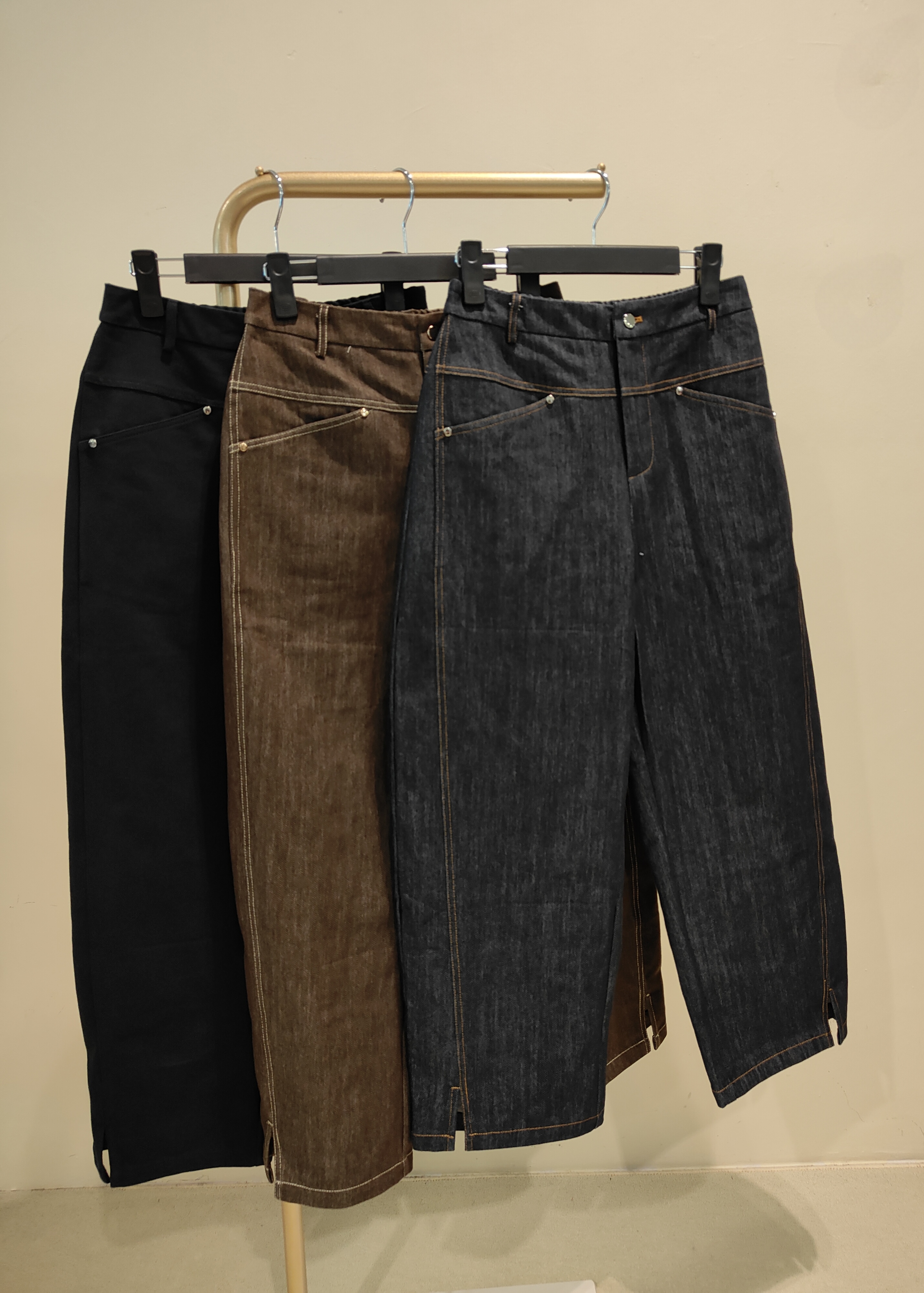 牛仔弯刀裤脚 1635