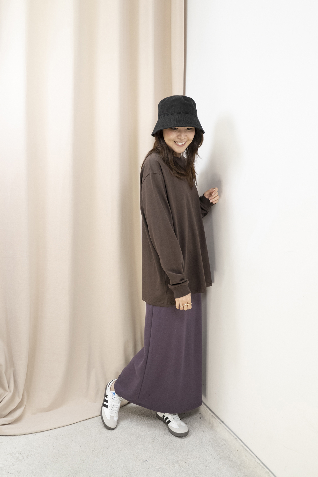 經典百搭長身Tee（棕色）