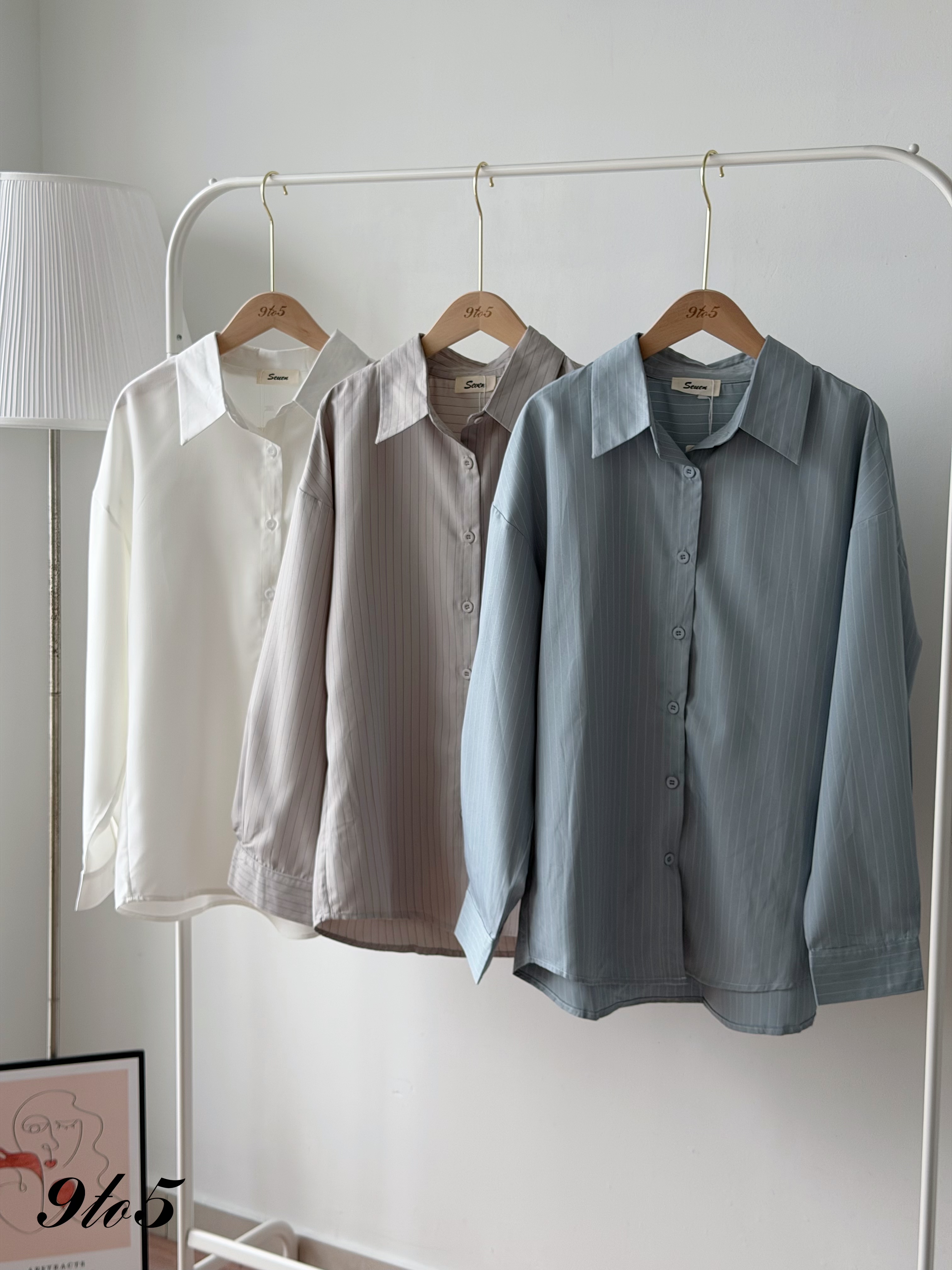 T4537 Long Sleeve Oversized Shirt - 3 Colors 