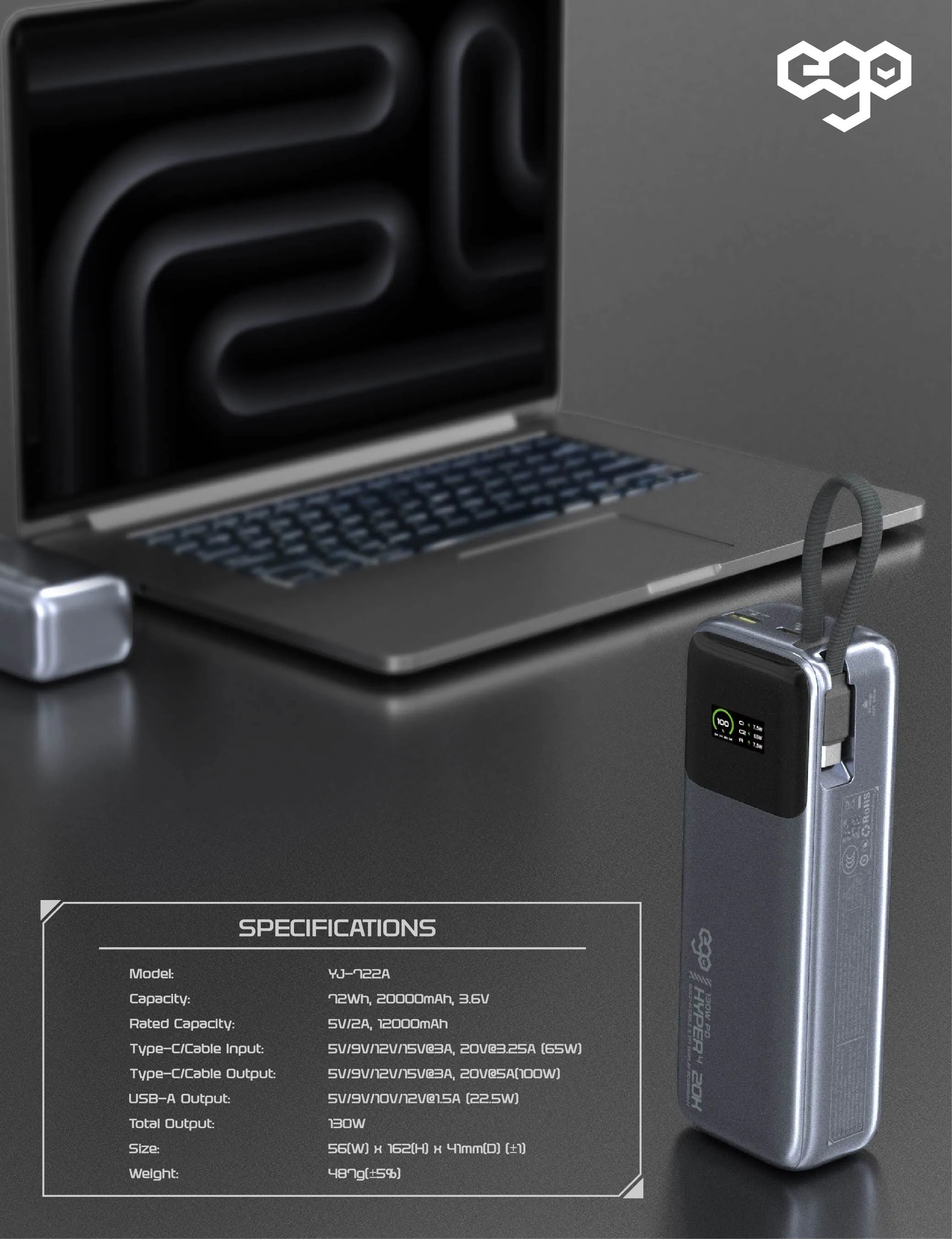 EGO Hyper4 20K@ 130W 內置線外置電