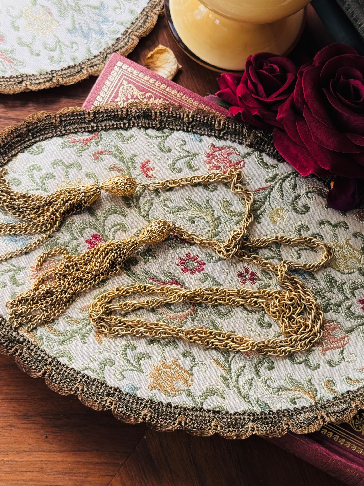 Vintage C.a.1960s Tassel Chain - Lariat Necklace or Waist Chain(MT2630)