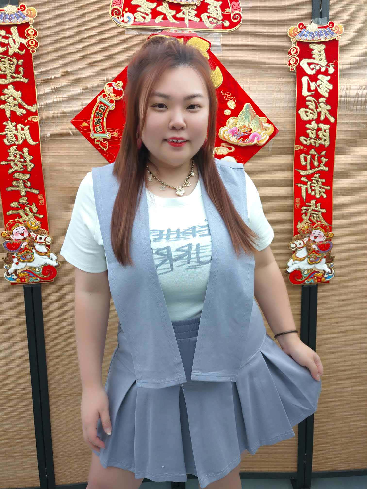 DDD06 TW#8160(A10) 独特设计3件套裤裙套装