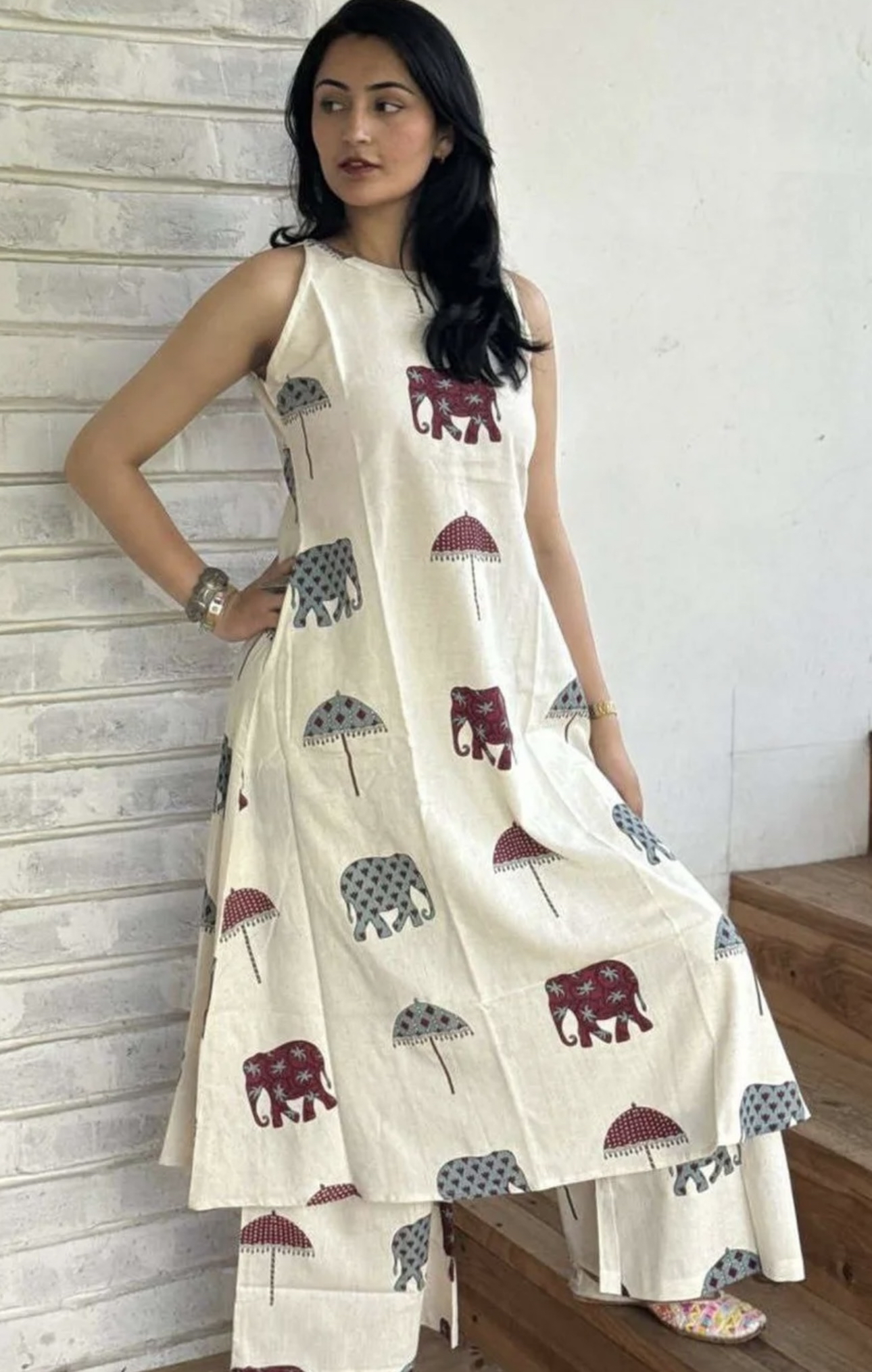 Elephant Print kurta + Palazzo