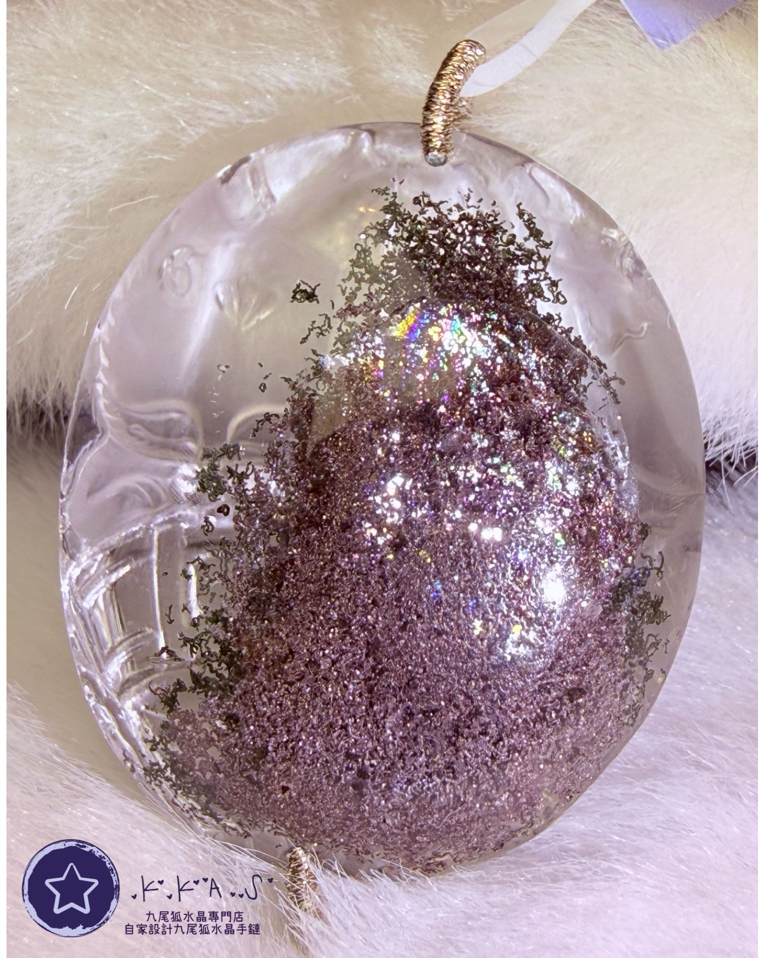 K00140 幽靈 雙狐 - 吊墜/手牌兩用款