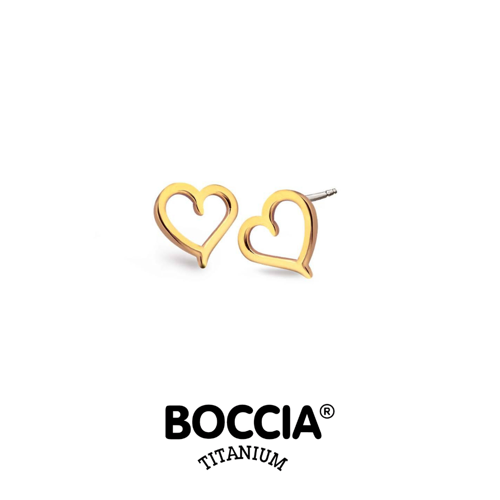 Boccia Titanium 05113-02 鈦金屬 / 鍍金耳環