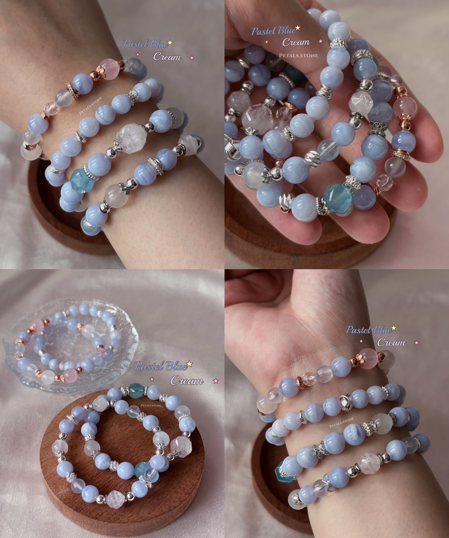 ☁️ Pastel Blue Cream｜藍紋瑪瑙