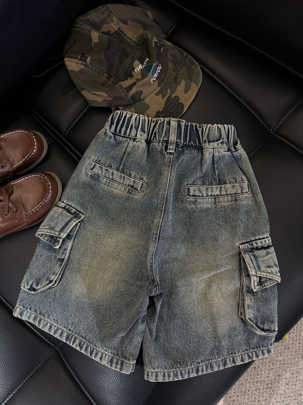 0642  親子❤️ TNF露營短袖+迷彩/牛仔褲