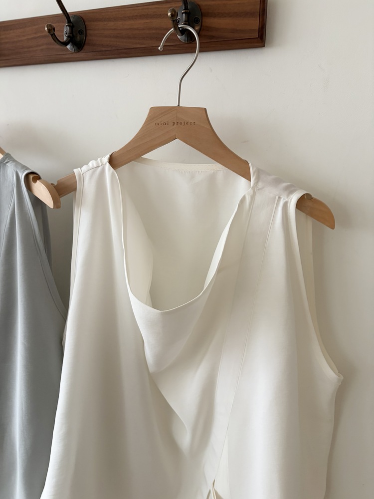 Camille Draped Wrap Blouse (Ivory)