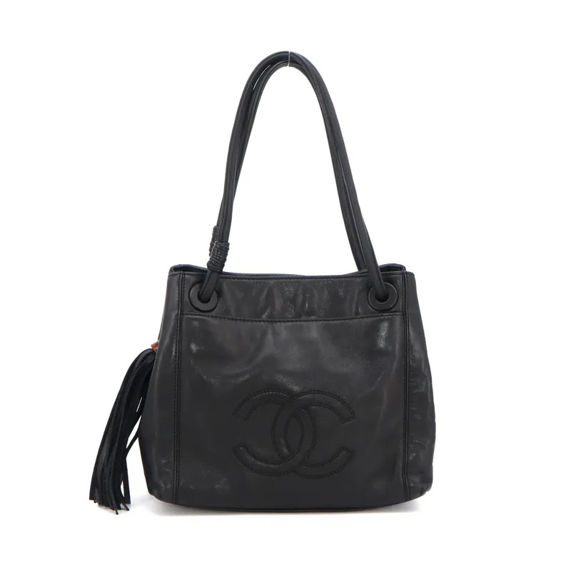 Chanel Coco Mark Tortoiseshell Fringe Shoulder Bag