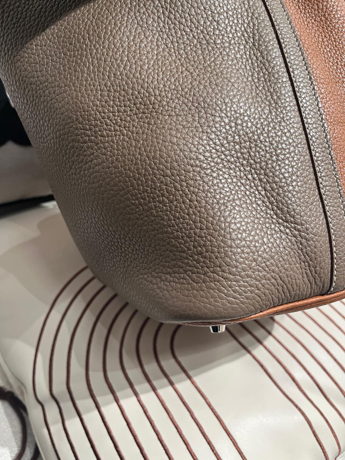 Hermes Picotin 22 Stamp [P] Duo Etoupe / Gold 100%Authentic, 95%New ✅Key Lock✅Dust bag 