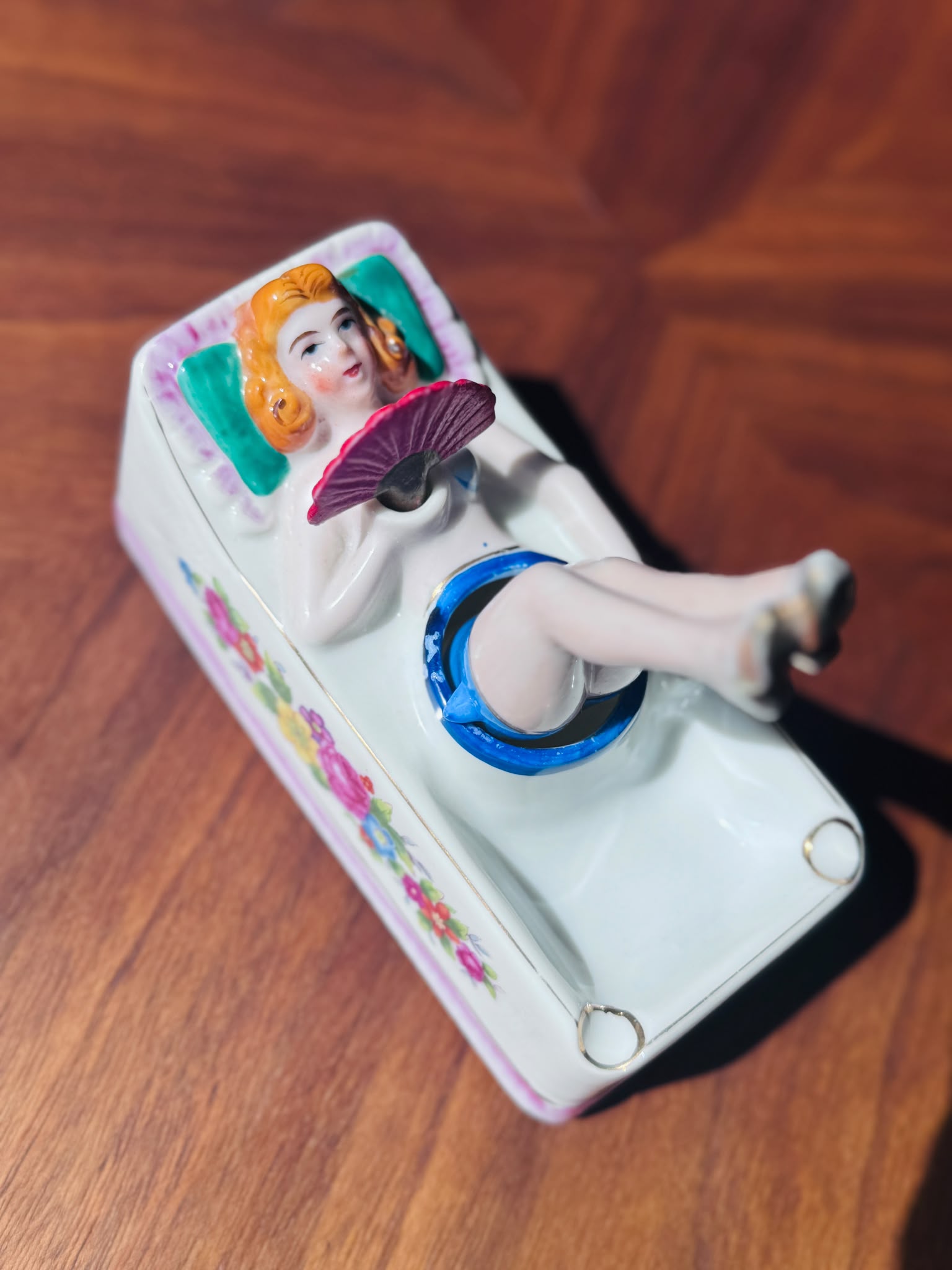 Rare! Vintage C.a. 1950s Japanese Pin-Up Girl “Naughty Nodder” Ashtray (MT2613)