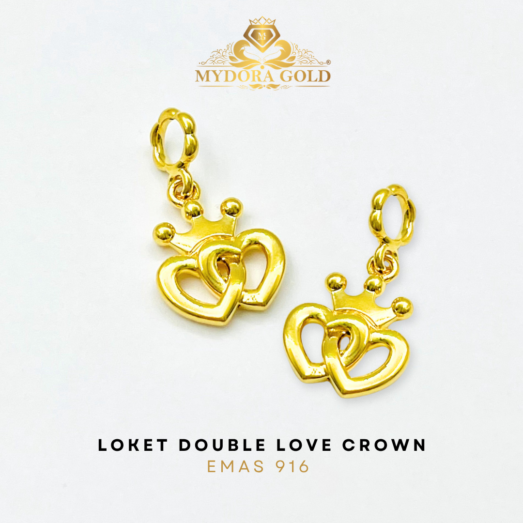 MYDORA Golden Duo Set – Rantai Leher Polo (3g+) Emas 375 + Pendant Emas 916