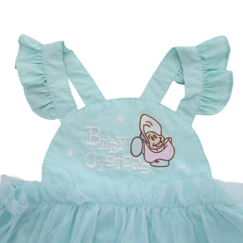 🇯🇵預訂 日本直送🇯🇵Disney系列生蠔bb刺繡貼花荷葉邊吊帶薄紗連身裙