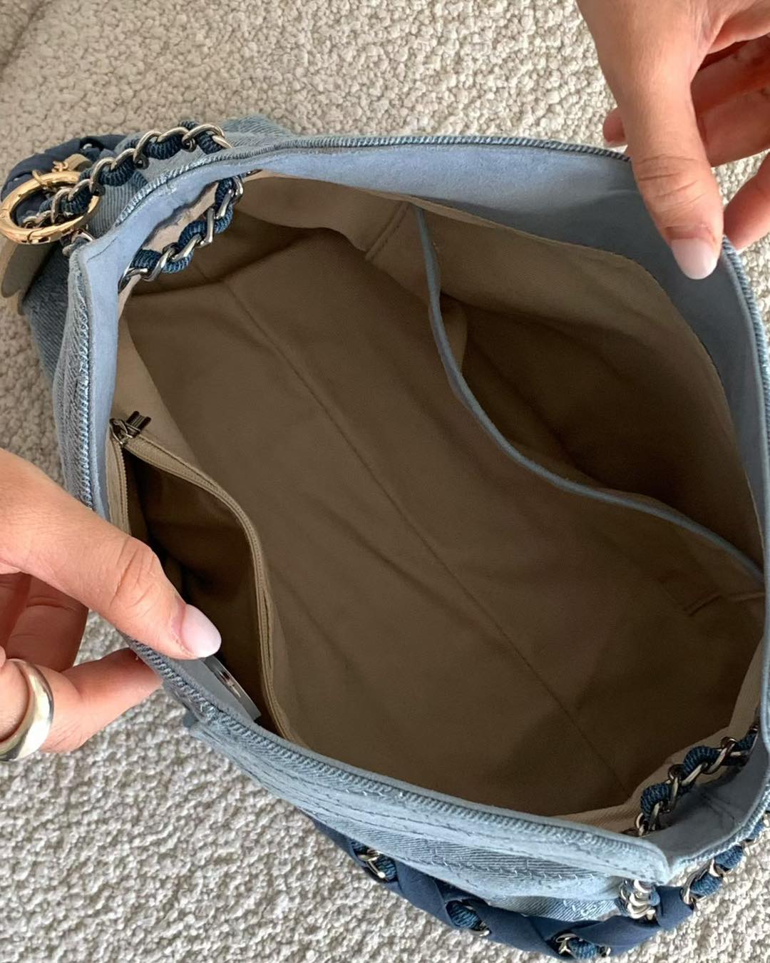 絕美春季牛仔布香香風手袋子