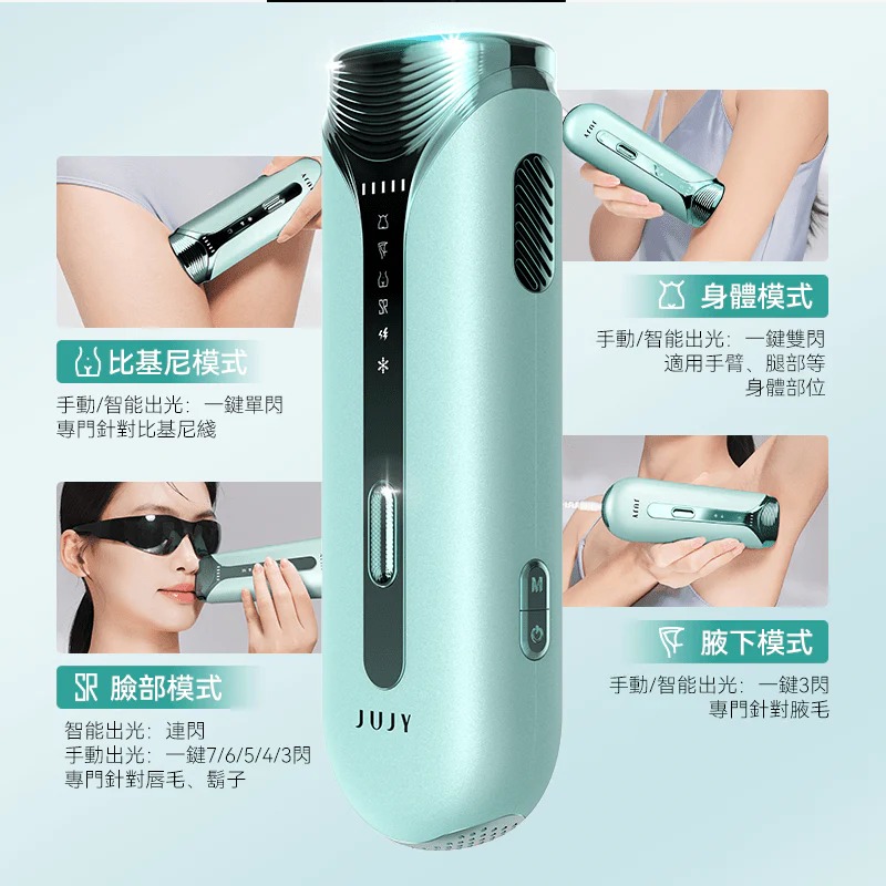 JUJY 雙燈管藍寶石冰點極速連閃無痛嫩膚全身家用脫毛儀 PRO 2.0 (訂貨4-7天)