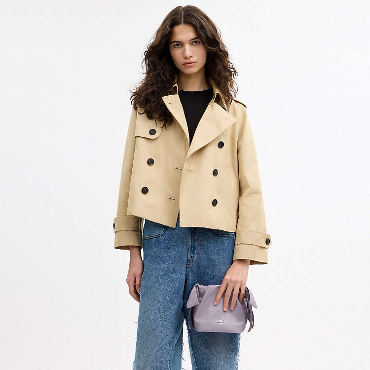 🇺🇸✈️🇨🇦迷人紫嘅Coach 牛皮革可拆卸鏈帶手袋💜現貨