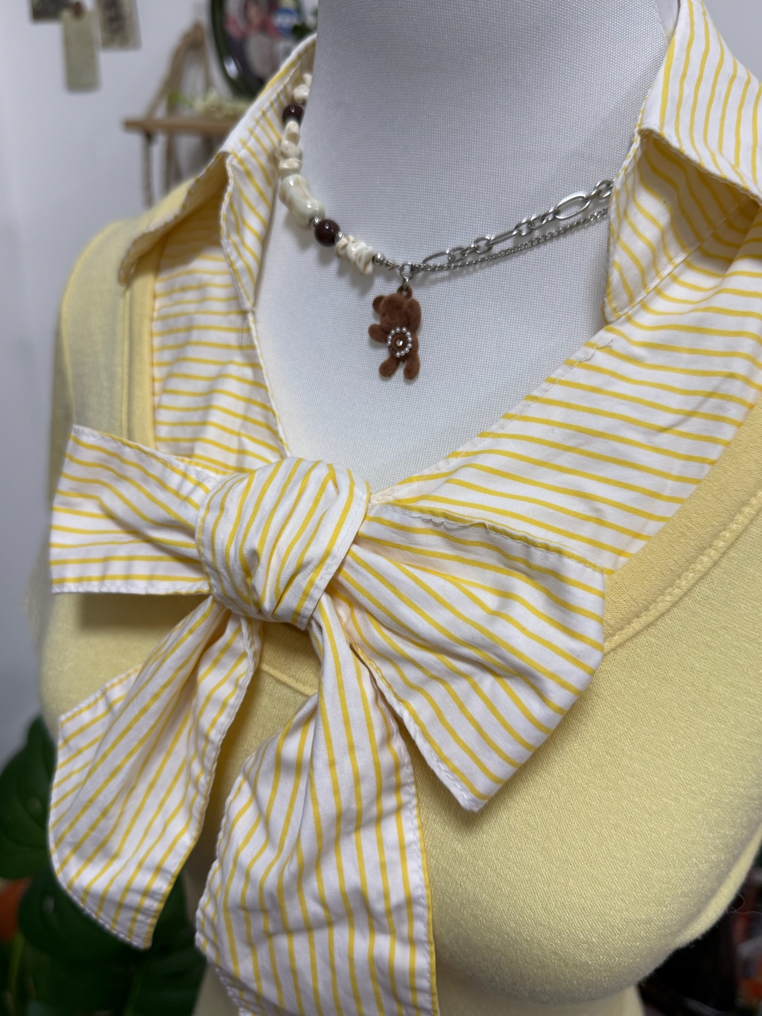 Soft Yellow Nana Bow Top