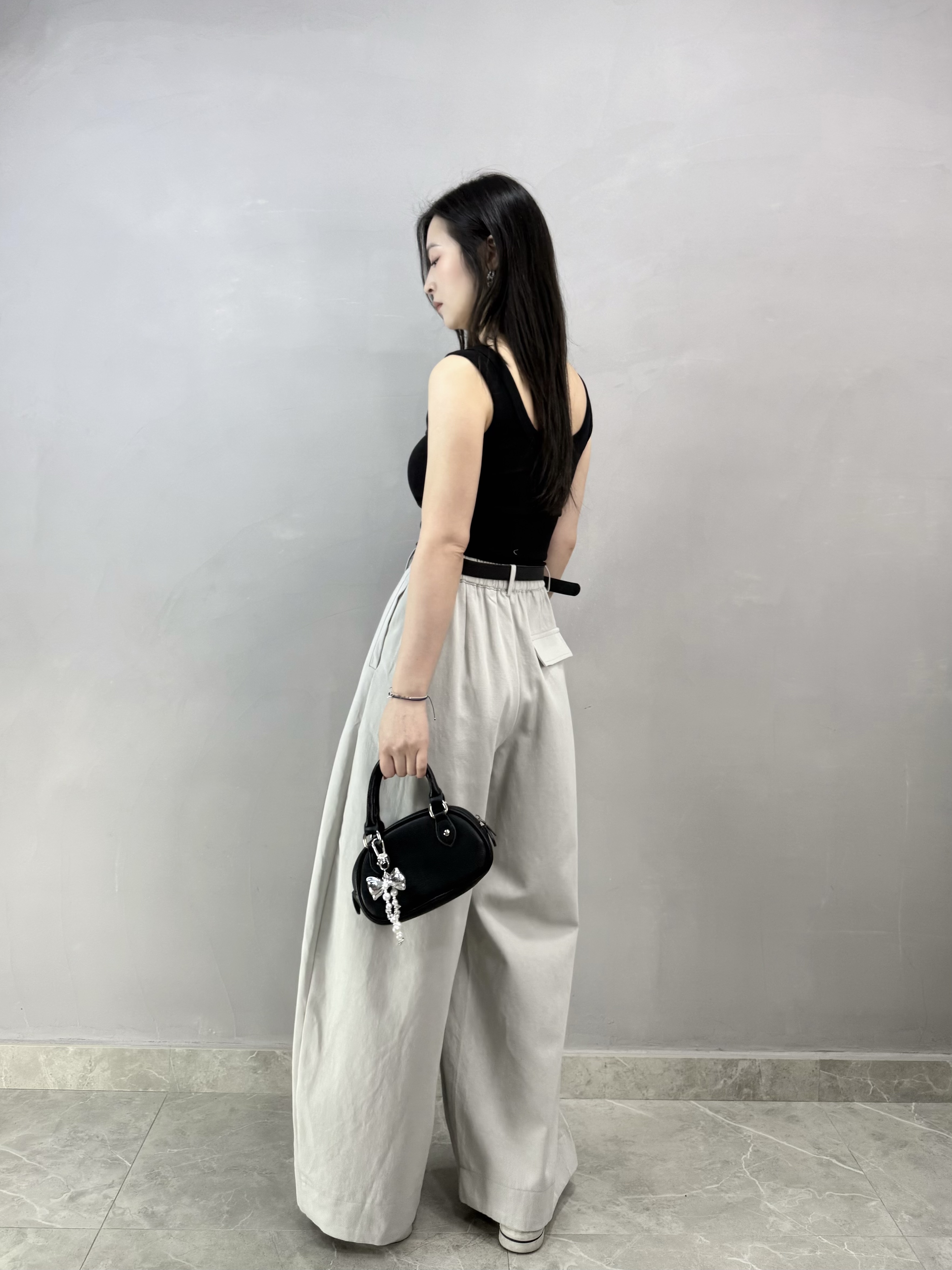 I61 連Belt彎刀褲