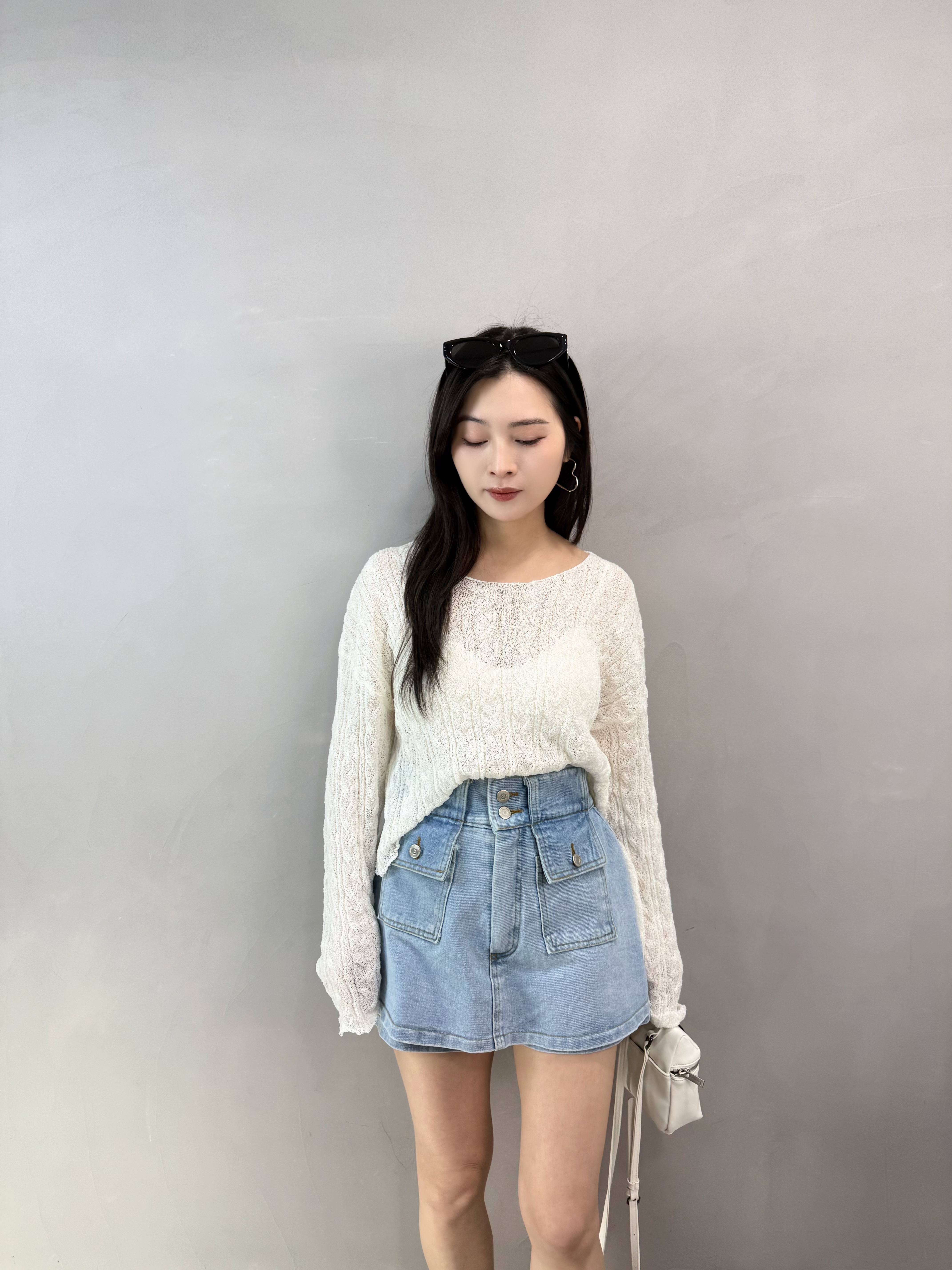 K69 雙袋牛仔裙褲