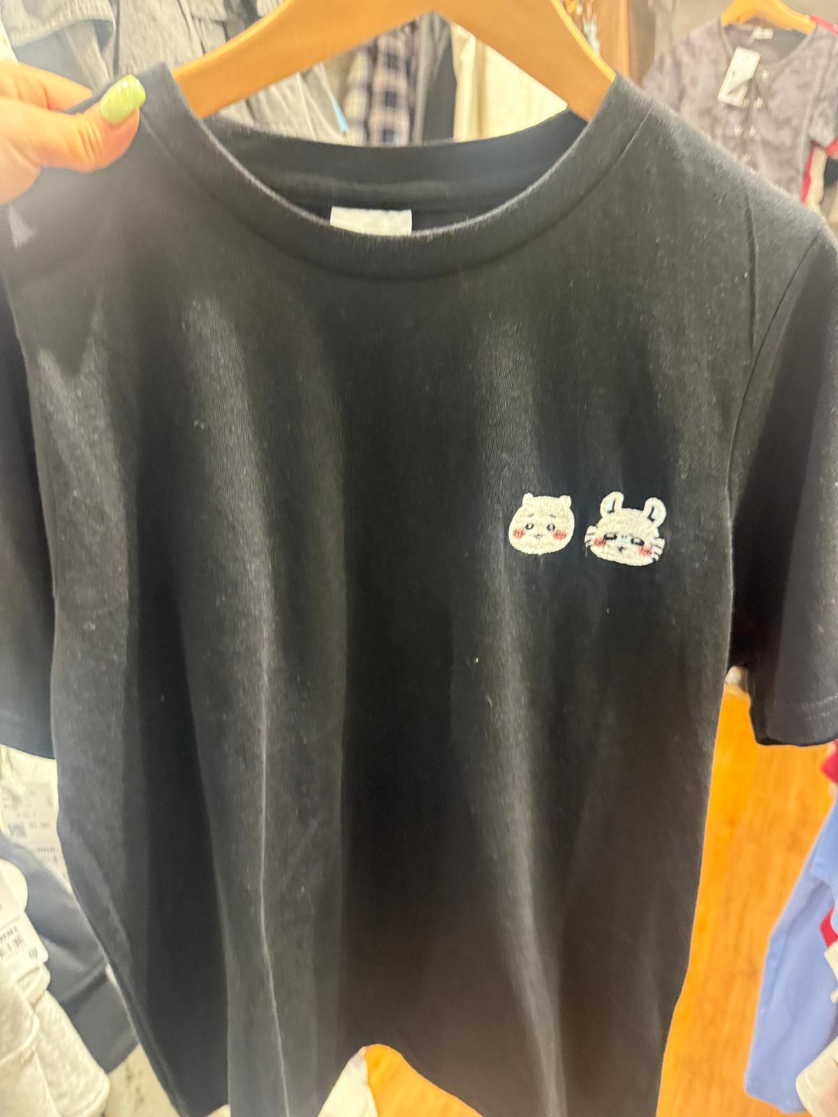 Honeys x Chiikawa 前後logo tee Size /m /L Navy / charcoal / grey