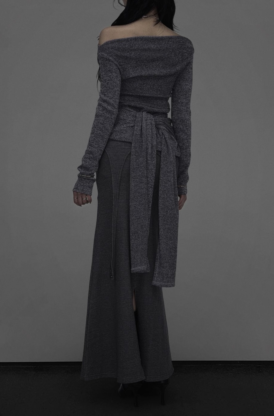 Off-Shoulder Tie-Waist Top