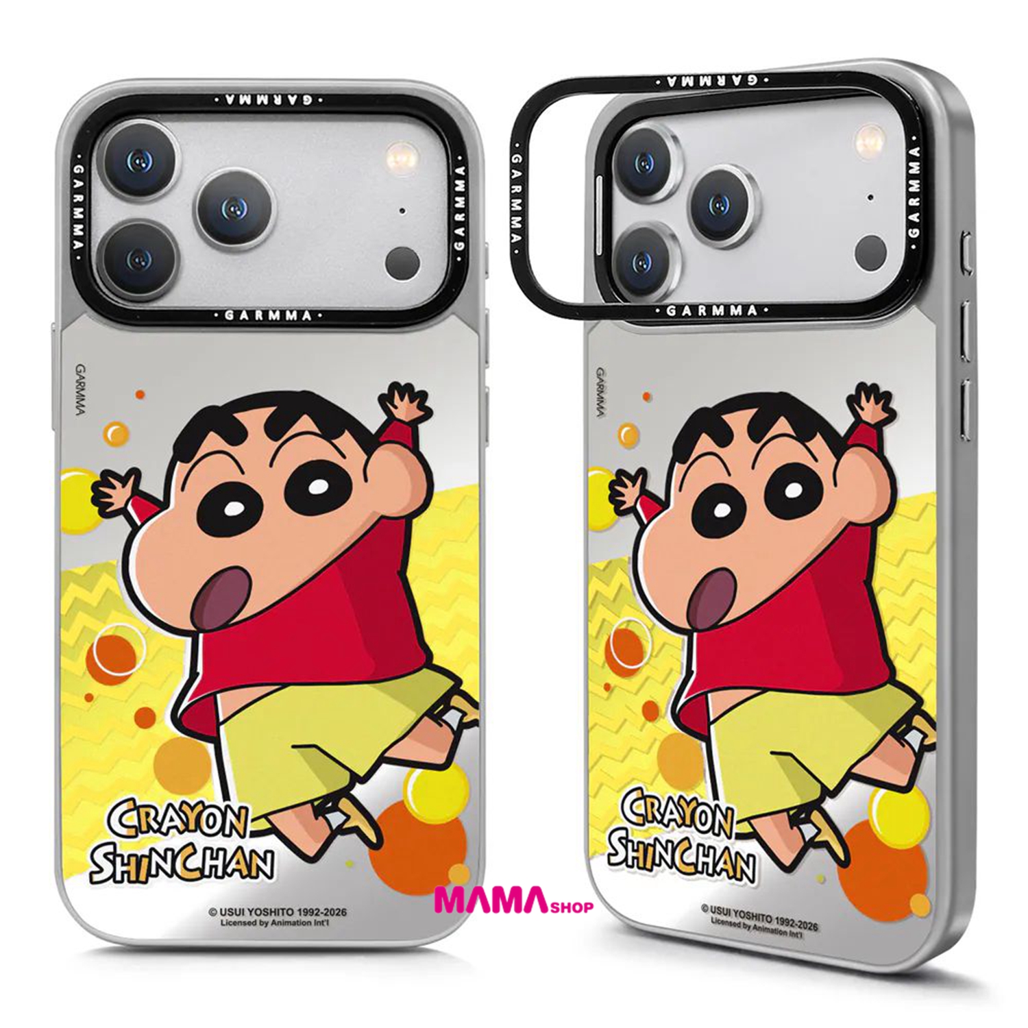 台灣直送蠟筆小新 iPhone 17系列 鏡面磁吸款保護殼