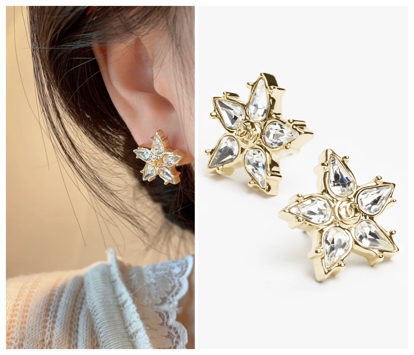 【原單】CHANEL 耳釘式耳環 連禮盒
