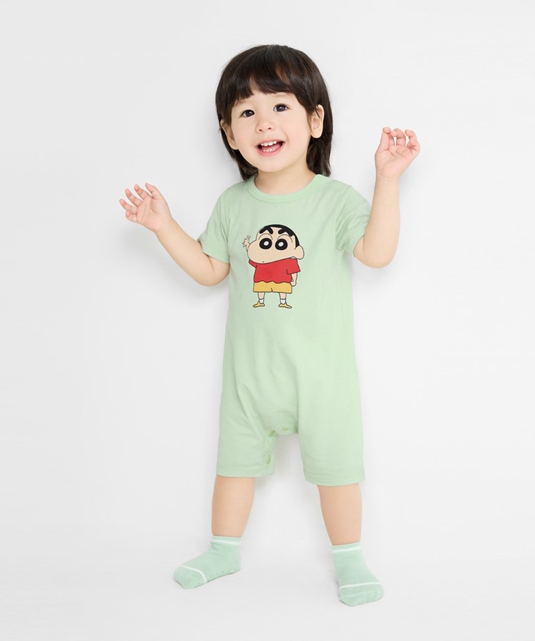 ☀️代購預訂 台灣直送☀️蠟筆小新系列純棉人物印花短袖連身服