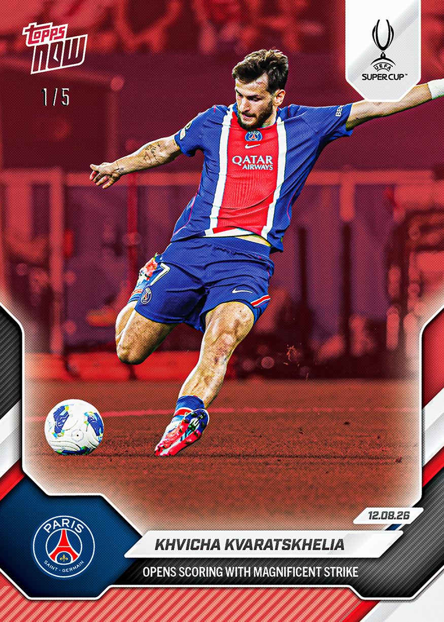 Khvicha Kvaratskhelia - 2026/27 UCL Topps NOW® #3 UEFA Super Cup 入球卡【團購】