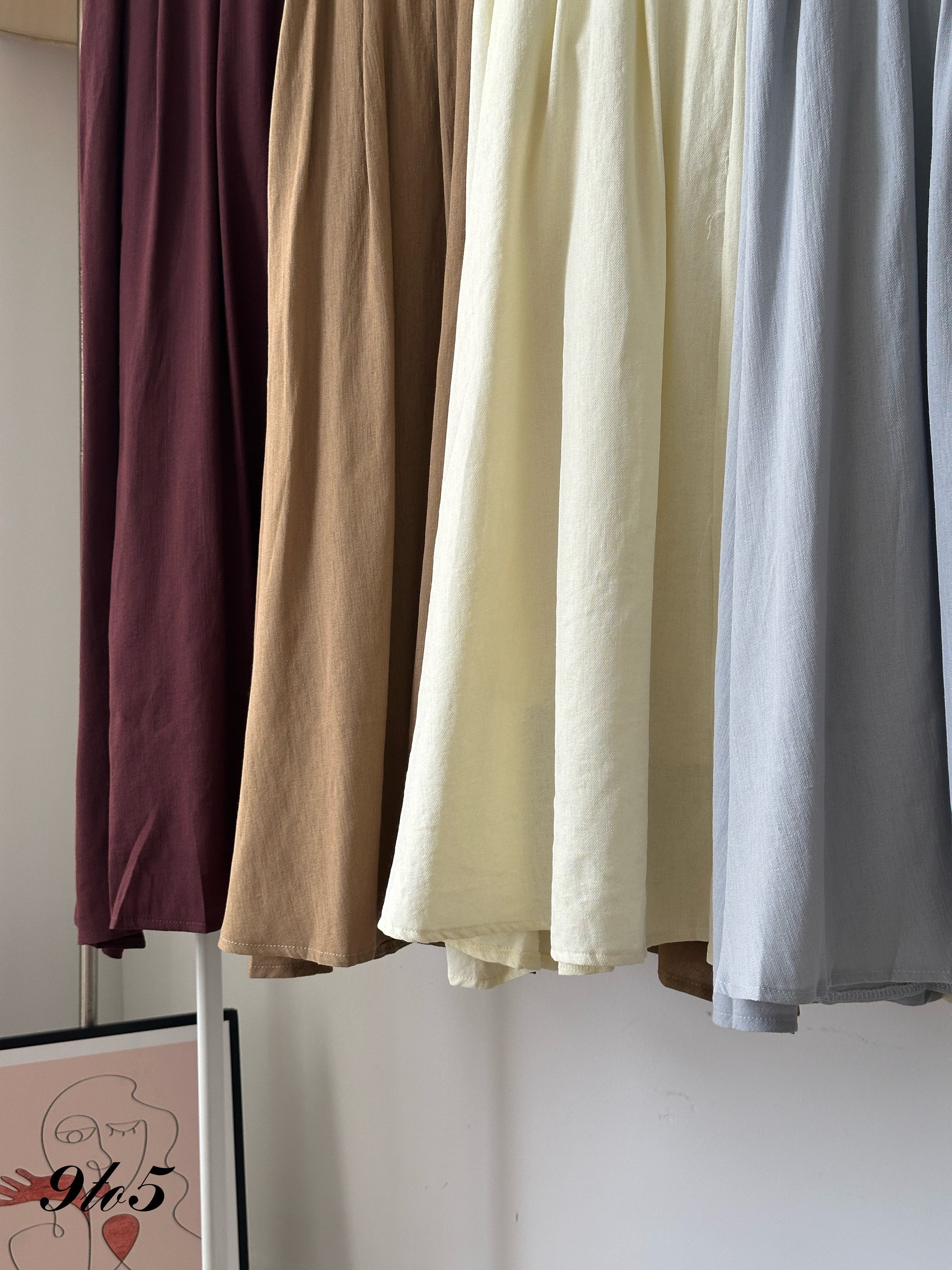 S1811 A Line Long Skirt - 4 Colors