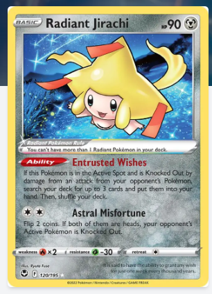 Pokemon TCG ENGLISH Version -120/195  RADIANT JIRACHI