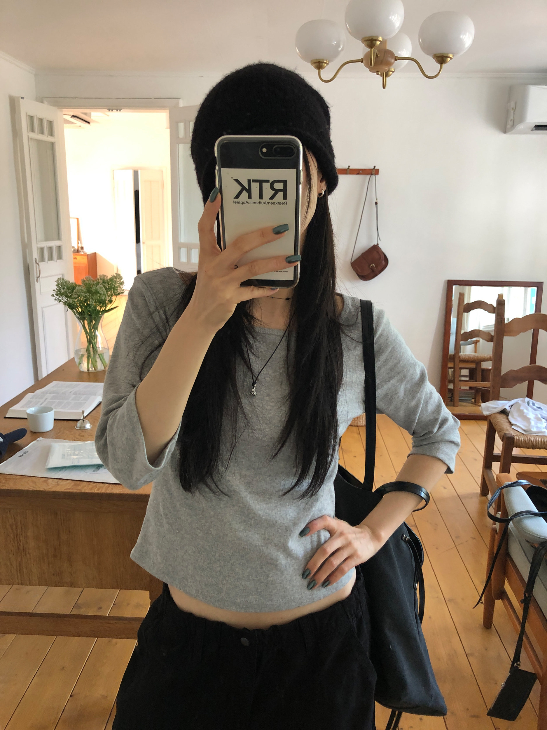 Boat Neck Mid Sleeve Top