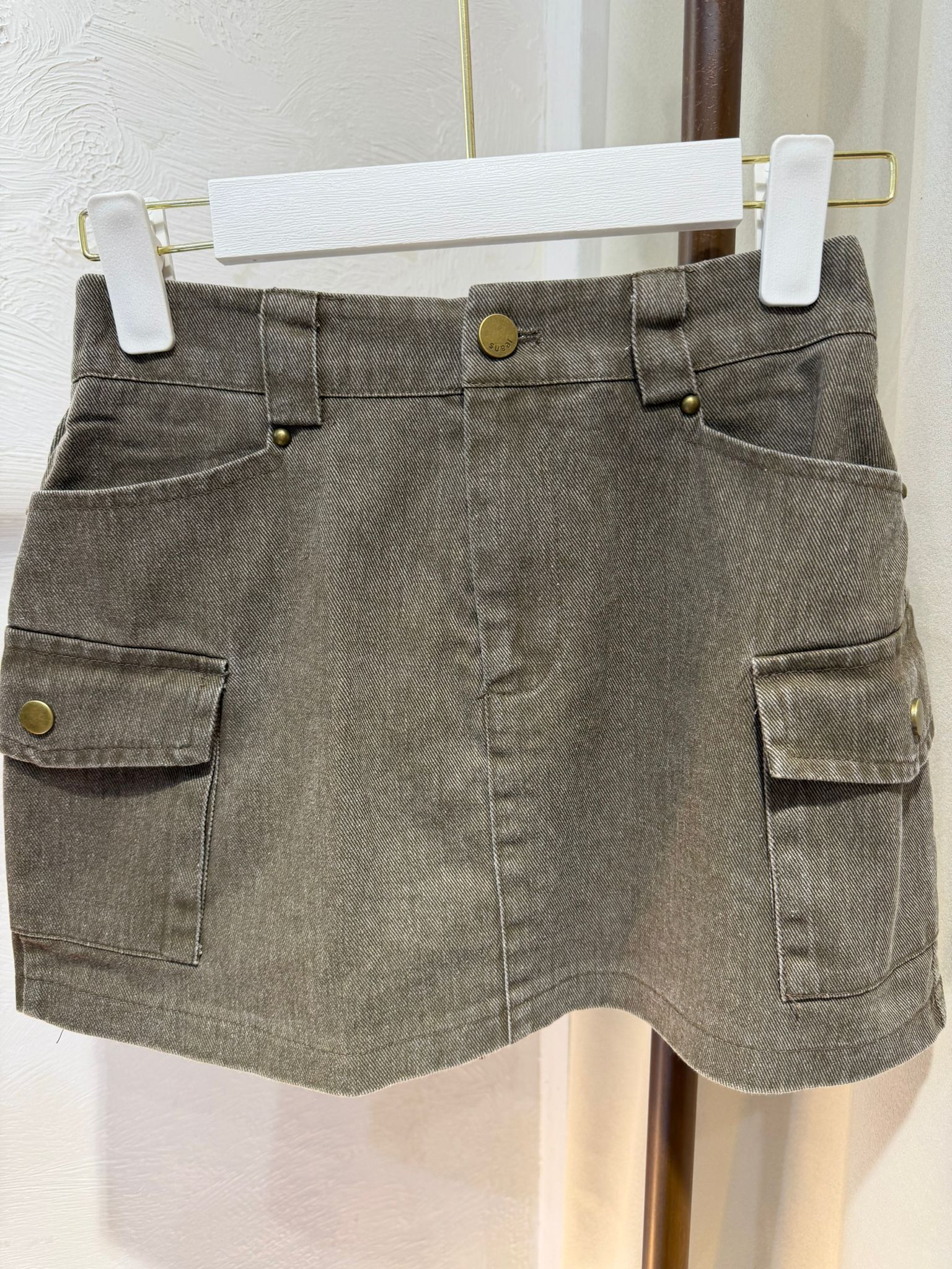 復古工裝風牛仔短裙褲