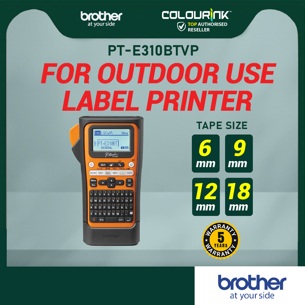 Brother PT-E560BTVP Portable Handheld Label Maker c/w Adapter Tool Box for Wire Cable Heat Shrink Tube E550WVP E300VP