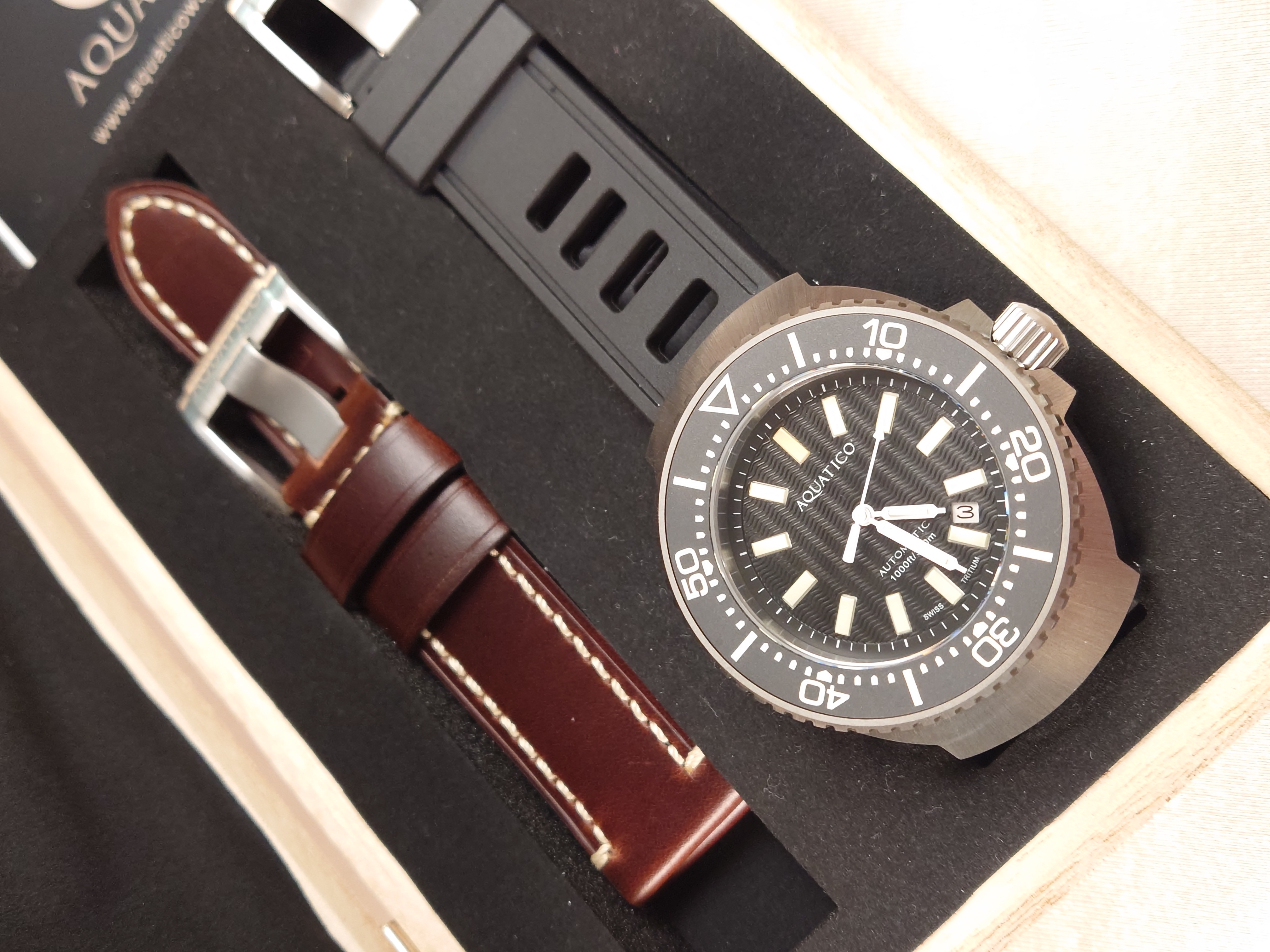 Aquatico T100 Super Marine Titanium Tritium 5 級鈦合金超級夜光機械錶