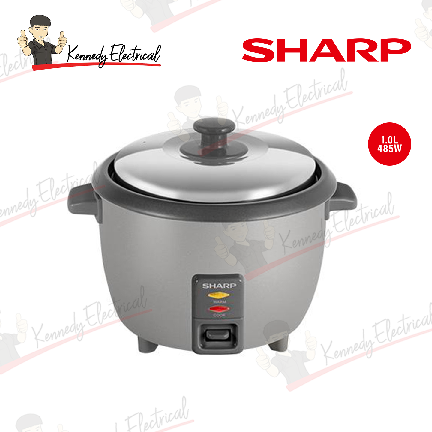 Sharp 1.0L Conventional Rice Cooker (KSH108SSL)