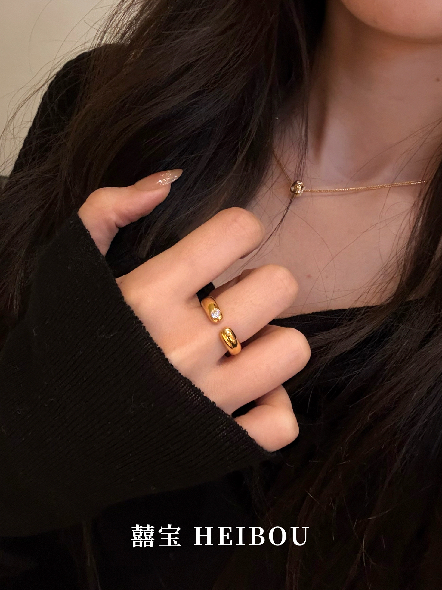 【6D镶嵌】点钻光面泥鳅背-戒指