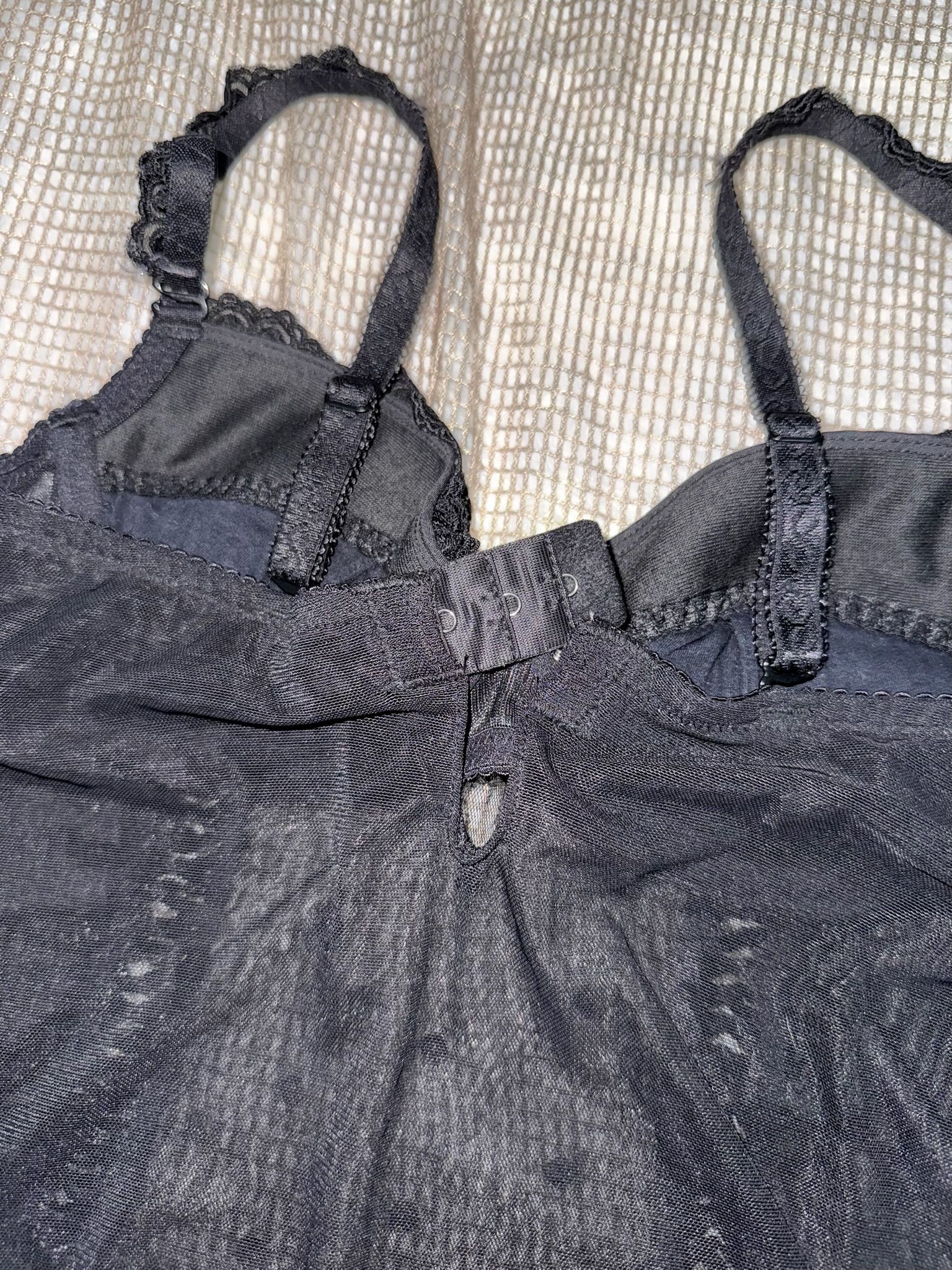 Black Underwire Mesh Basque