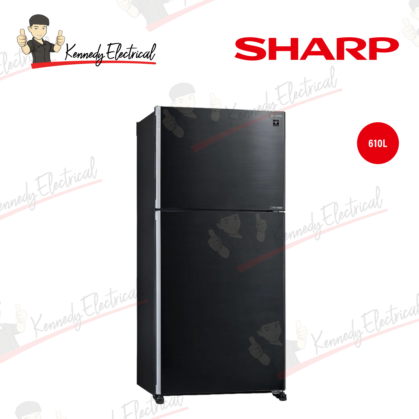 Sharp 610L Pelican 2-Door Refrigerator (SJP601MFMK)