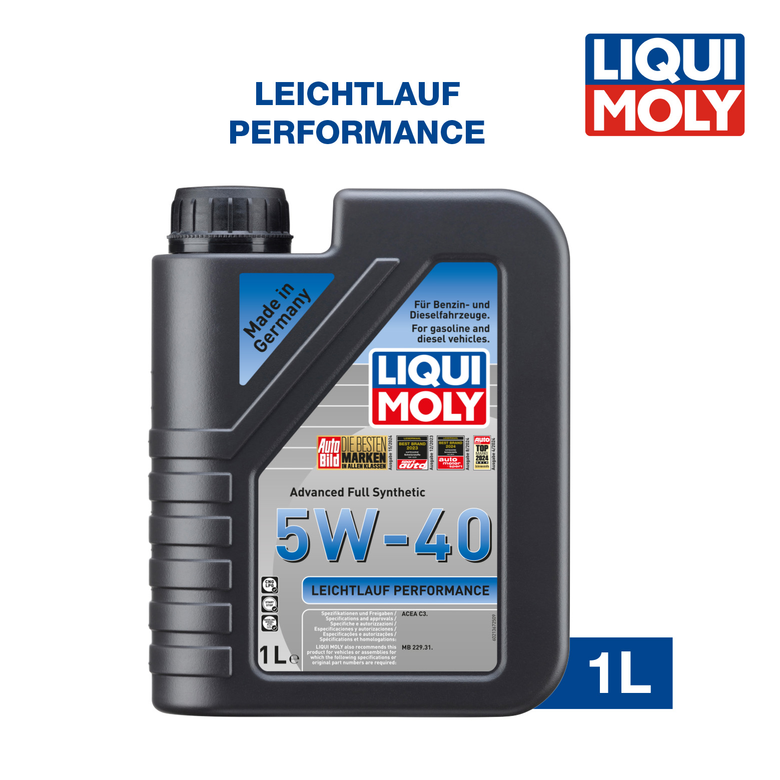 LIQUI MOLY Leichtlauf Performance 5W-40 (1L) 機油/潤滑油/偈油【原裝行貨】